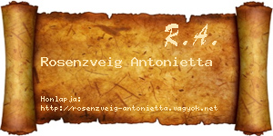 Rosenzveig Antonietta névjegykártya