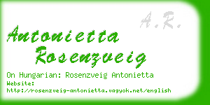 antonietta rosenzveig business card